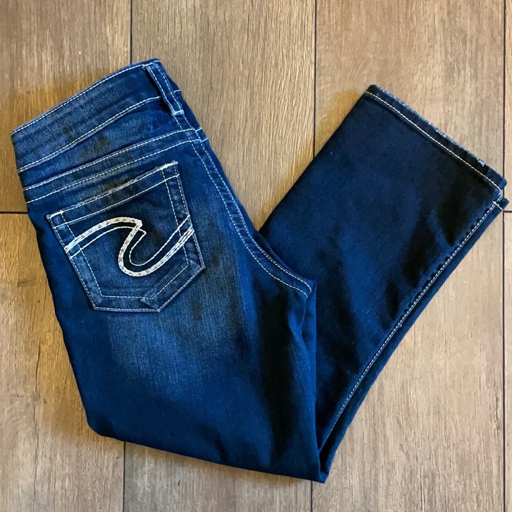 Silver Jeans brand denim jean capris Aiko Capri
